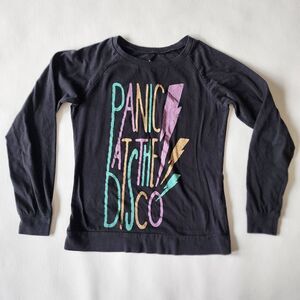 Manhead black long sleeve PANIC AT THE DISCO t-shirt womens‎ size S